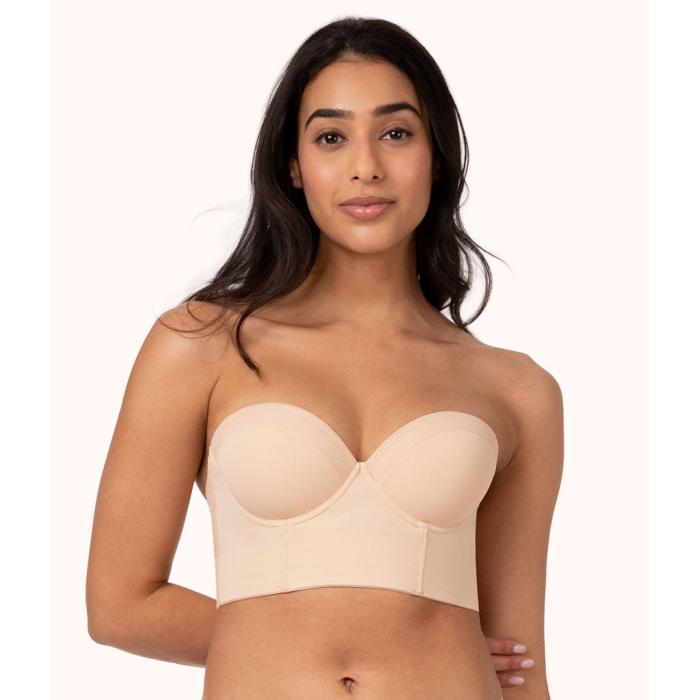 Wearlively 【 The Low Back Strapless: Toasted Almond Women 】 インナー 下着 ナイトウェア レディース インナー 下着 ランジェリー ブラジャー レディース