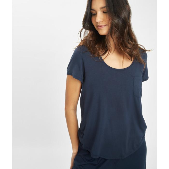 Wearlively 【 The All-Day Tee: Midnight Navy Women 】 紺色 ネイビー インナー 下着 ナイトウェア レディース ナイトウェア ルームウェア ルームウェア トップス レディース 9,443円