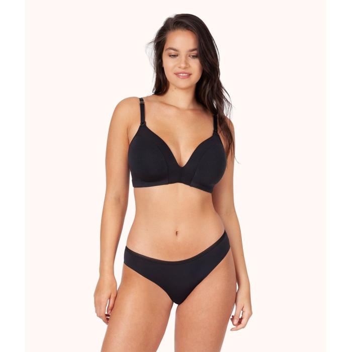 Wearlively 【 The No-Wire Nursing Bra: Jet Black Women 】 黒いこと 黒いこと キッズ もの言う花 マタニティ マタニティ おっ母さん装置 はだ着 はだ着 ブラ レディース
