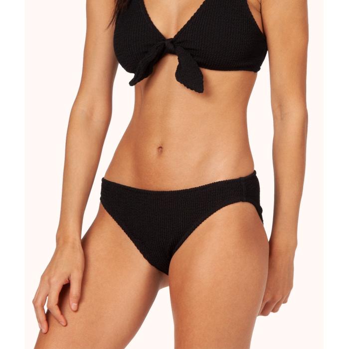 Wearlively 【 The Swim Ruched Bikini Bottom: Jet Black Women 】 黒色 ブラック レディースファッション 水着 レディース