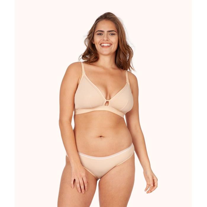 Wearlively 【 The Busty Nursing Bralette: Toasted Almond Women 】 キッズ もの言う花 マタニティ マタニティ おっ母さん装置 はだ着 はだ着 ブラ レディース
