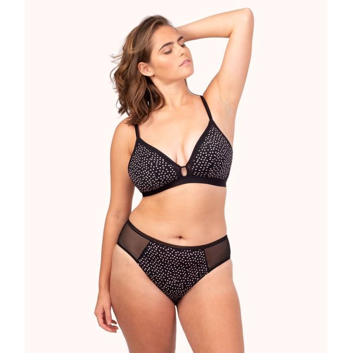 Wearlively 【 The Busty Bralette: Painted Polka Women 】 インナー 下着 ナイトウェア レディース インナー 下着 ランジェリー ブラジャー レディース