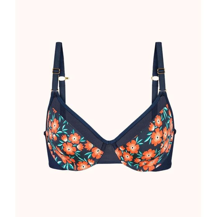 Wearlively 【 The Unlined Balconette Bra: Poppy Floral Women 】 インナー 下着 ナイトウェア レディース インナー 下着 ランジェリー ブラジャー レディース