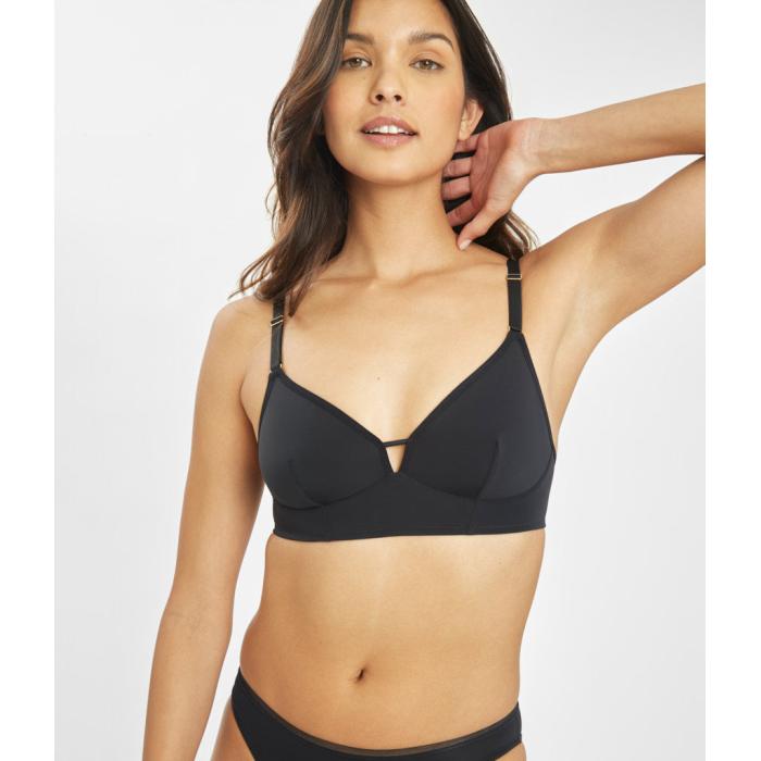 Wearlively 【 The Low Back Bralette: Jet Black Women 】 黒色 ブラック インナー 下着 ナイトウェア レディース インナー 下着 ランジェリー ブラジャー レディース