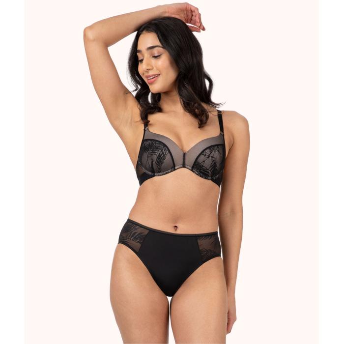 Wearlively 【 The Smooth Lace No-Wire Push-Up Bra: Jet Black/Soft Pink Women 】 スムース pink ピンク インナー 下着 ナイトウェア レディース インナー 下着 ランジェリー ブラジャー レディース
