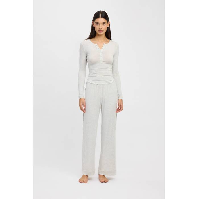 Kookai 【 Sleep Button Long Sleeve Top Women 】 Sleeve 衣袂 はだ着 はだ着 ナイト爵御召しもの レディース ナイト爵御召しもの 御部屋御召しもの 余分の物 レディース