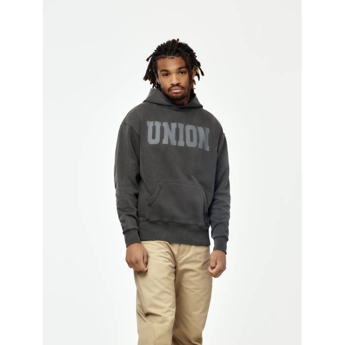 Union Los Angeles 【 P.e. Hoodie Mens Vintage Black 】 フーディー パーカー メンズ vintage ビンテージ・ヴィンテージ 黒色 ブラック|スニケス