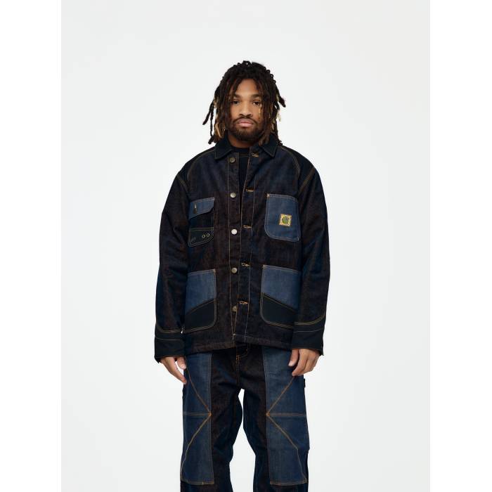 Nicholas Daley 【 Carhartt Wip X Og Chore Coat Mens Nd Dark Navy / Mustard 】 メンズ 紺色 ネイビー