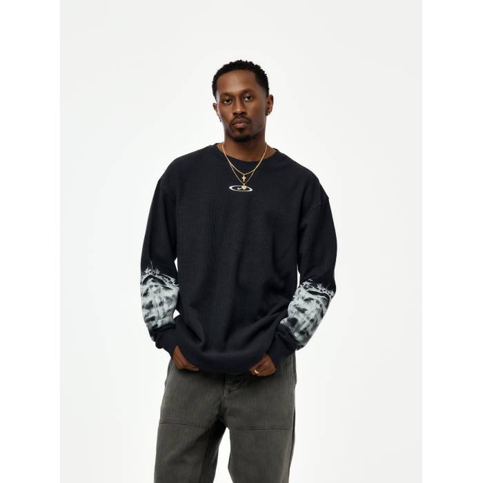 ナイキ Nike 【 Sportswear Thermal L/S T-Shirt Mens Off Noir 】 長袖・ロング捩り プルオーバー メンズ