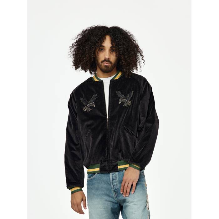 Kapital 【 Velveteen Souvenir Jkt Mens Black 】 メンズ 黒いこと 黒いこと