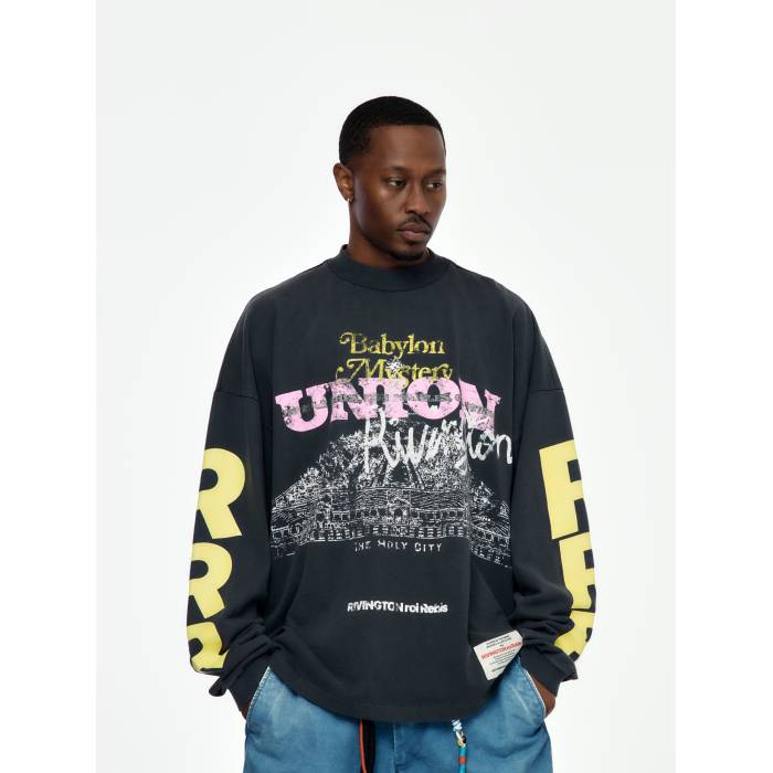 Rrr123 【 Babylon Mystery Ls Tee Mens Vintage Black 】 Tシャツ メンズ vintage ビンテージ・ヴィンテージ 黒色 ブラック|スニケス