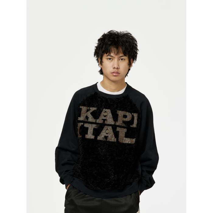 Kapital 【 30/-Swtxfur Grizzly Swt Mens Black 】 メンズ 黒いこと 黒いこと