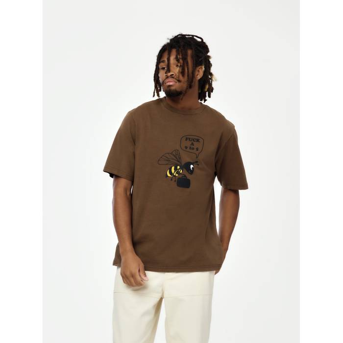Union Los Angeles 【 Sucka Tee Mens Vintage Brown 】 Tシャツ メンズ vintage ビンテージ・ヴィンテージ 茶色 ブラウン