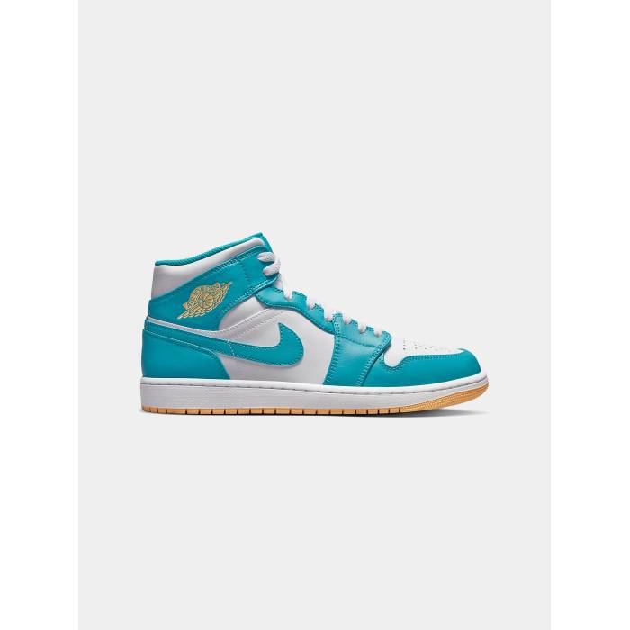 ナイキ ジョーダン Jordan Brand 【 Air Jordan 1 Mid Mens Aquatone/Celestial Gold-White 】 ミッド メンズ