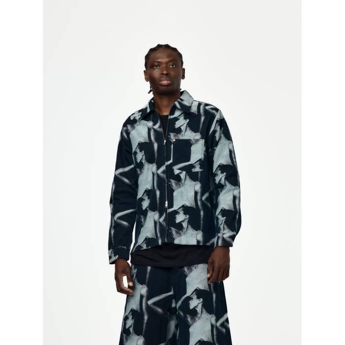 Wales Bonner 【 Jet Zip Jacket Mens Indigo 】 Jacket ジャケット メンズ 藍色・インディゴ 87,670円