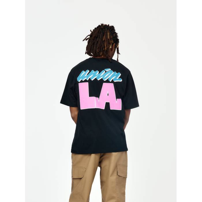 Union Los Angeles 【 Big La Tee Mens True Black 】 ロサンゼルス Tシャツ メンズ 黒色 ブラック