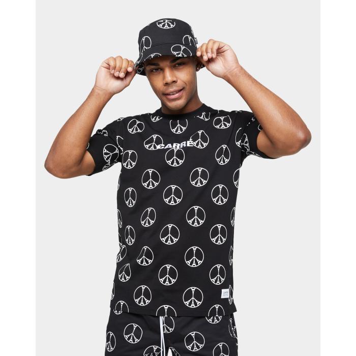 Carre 【 Peace All Over Cls T-Shirt Mens Black 】 Tシャツ メンズ 黒色 ブラック
