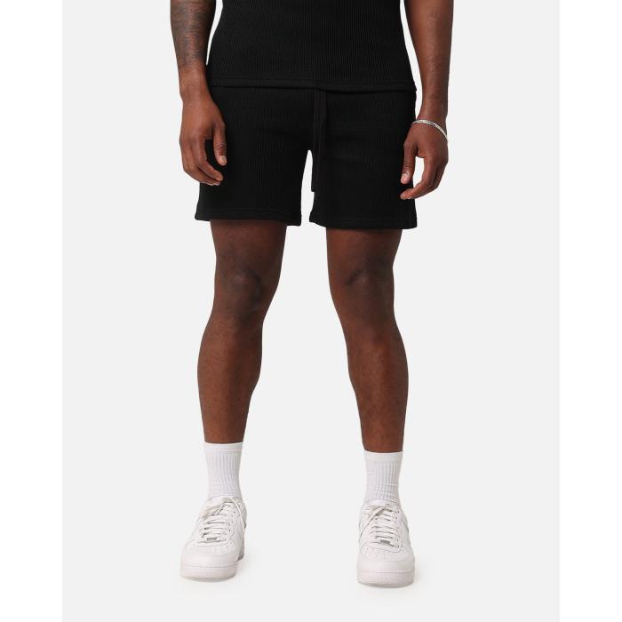 Xxiii 【 Broad Knit Shorts Mens Black 】 ニット ショーツ メンズ 黒色 ブラック|スニケス