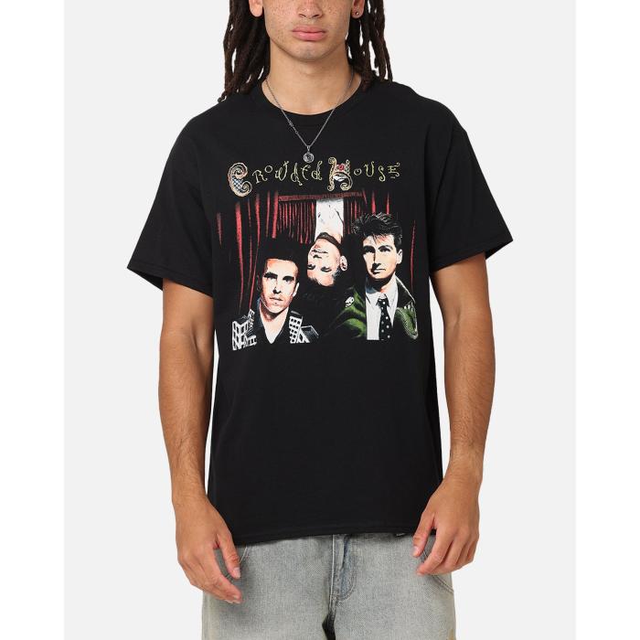 Crowded House 【 Low Men Tour T-Shirt Mens Black 】 ティーシャツ メンズ 黒いこと 黒いこと