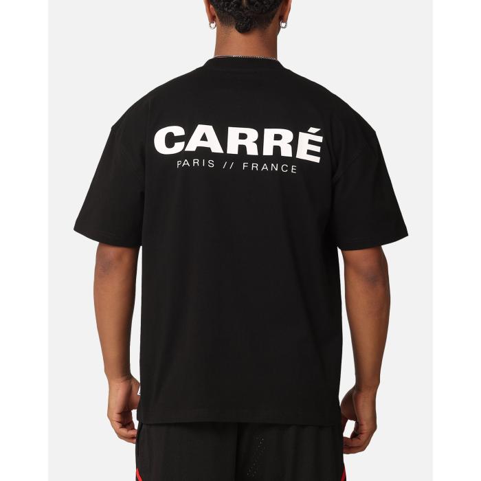 Carre 【 Logo T-Shirt Mens Black 】 ロゴタイプ ティーシャツ メンズ 黒いこと 黒いこと