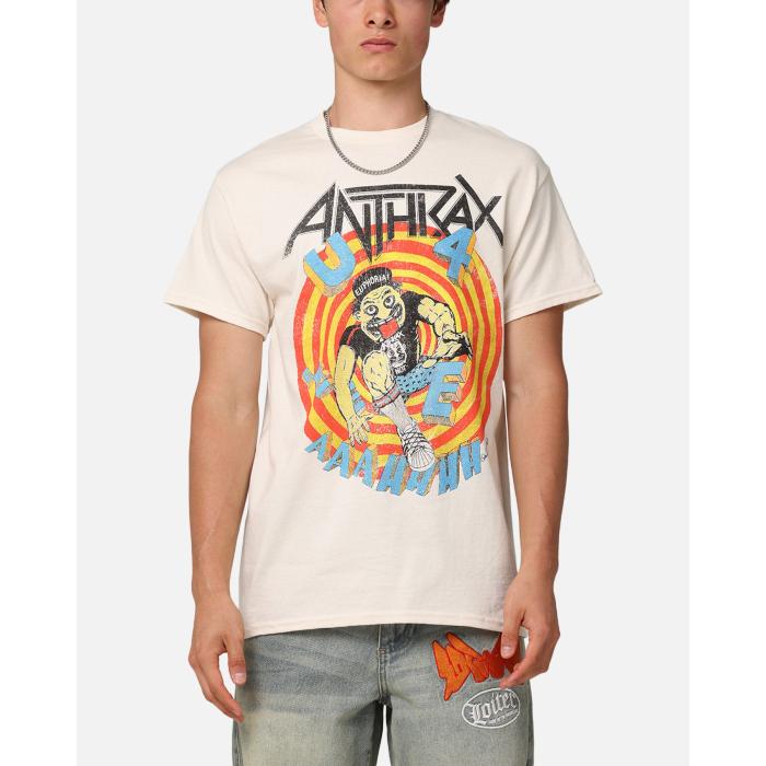 Anthrax 【 U3Eeeaahh T-Shirt Mens Natural 】 ティーシャツ メンズ 自然的