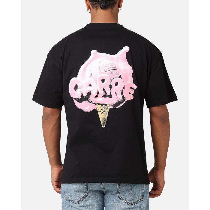 Carre 【 Melted Drop T-Shirt Mens Black 】 Tシャツ メンズ 黒色 ブラック