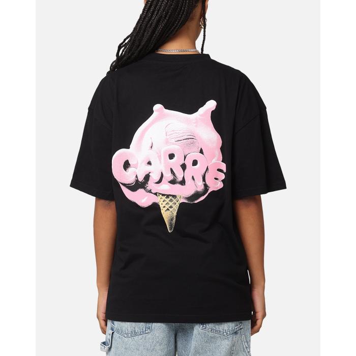 Carre 【 Melted Drop T-Shirt Womens Black 】 Tシャツ レディース 黒色 ブラック|スニケス