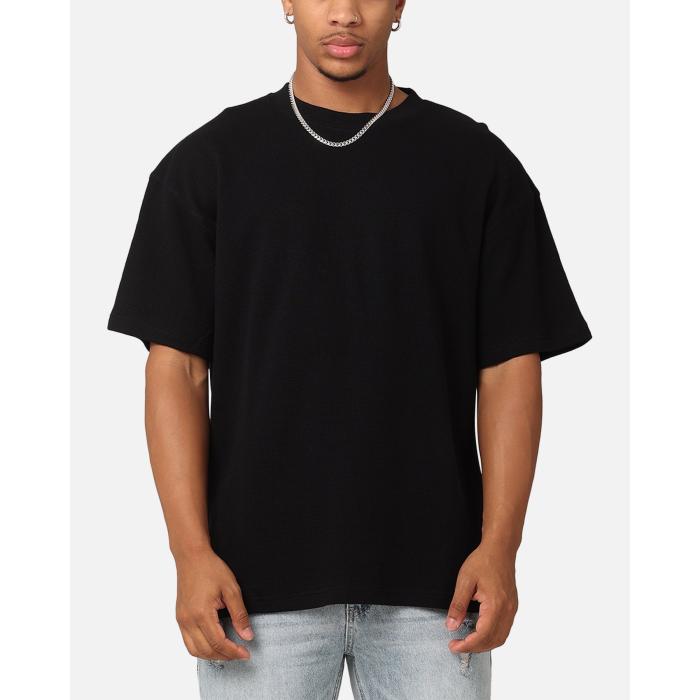 Saint Morta 【 Waffle T-Shirt Mens Black 】 ワーヘル ティーシャツ メンズ 黒いこと 黒いこと