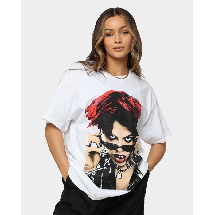 Yungblud 【 Life On Mars Tour Vintage T-Shirt Womens White 】 vintage ビンテージ・ヴィンテージ プルオーバー レディース 白いこと 白いこと