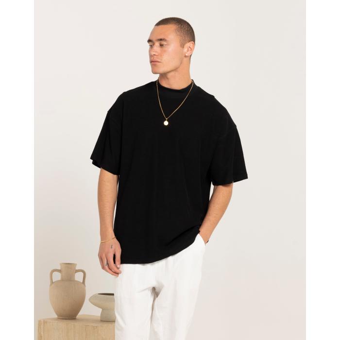 Carre 【 Terry Oversized T-Shirt Mens Black 】 ティーシャツ メンズ 黒いこと 黒いこと