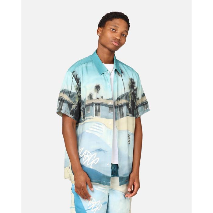 X-Large 【 Graffiti Pool Rayon Short Sleeve Shirt Mens Multi 】 プール Sleeve スリーブ メンズ｜スニケス