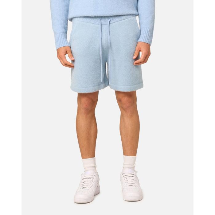 Xxiii 【 Fluffy Knit Shorts Mens Blue 】 ニット ショーツ メンズ 青色 ブルー|スニケス