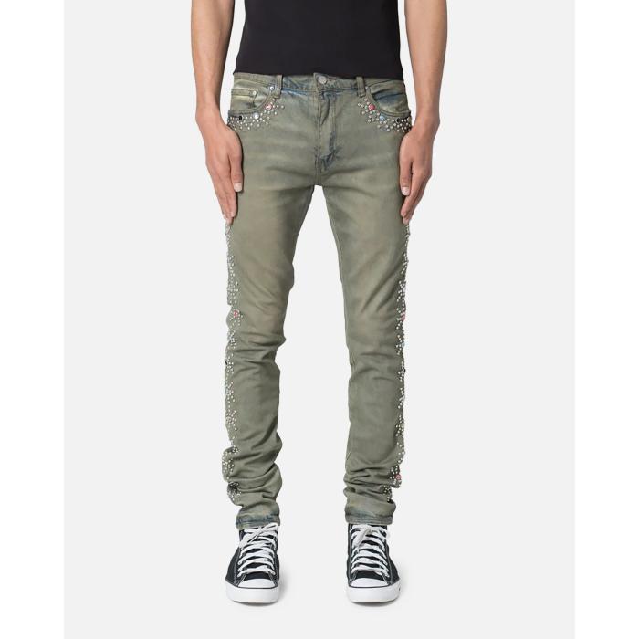 Mnml 【 X620 Studded Skinny Denim Jean Mens Blue 】 スキニー デニム メンズ 青色 ブルー