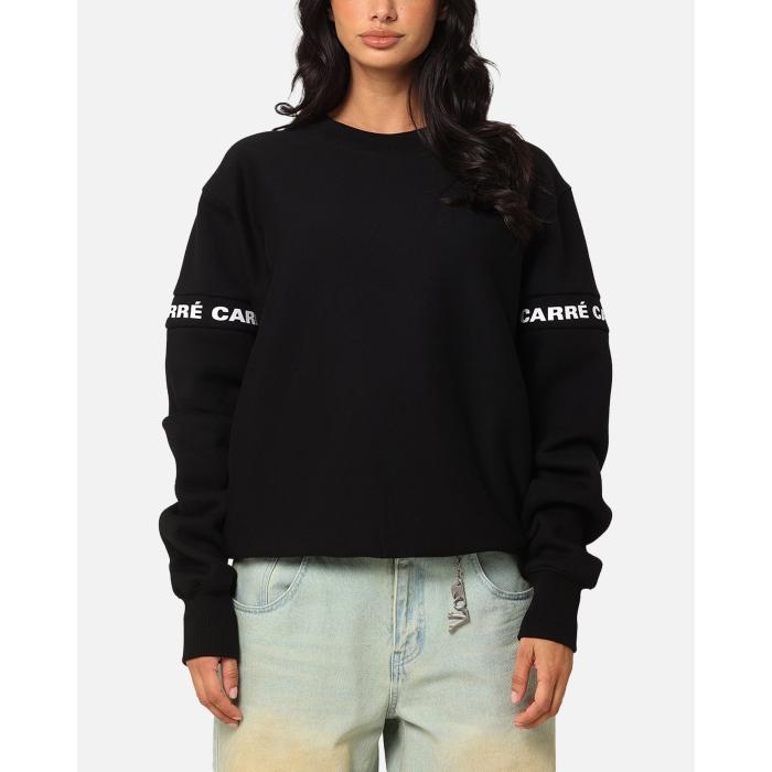 Carre 【 La Manche 2.0 Crewneck Womens Black 】 天使の都市 レディース 黒いこと 黒いこと