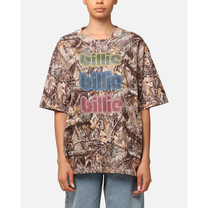 Billie Eilish 【 Billie Billie Billie Organic Cotton T-Shirt Womens Realtree 】 Tシャツ レディース