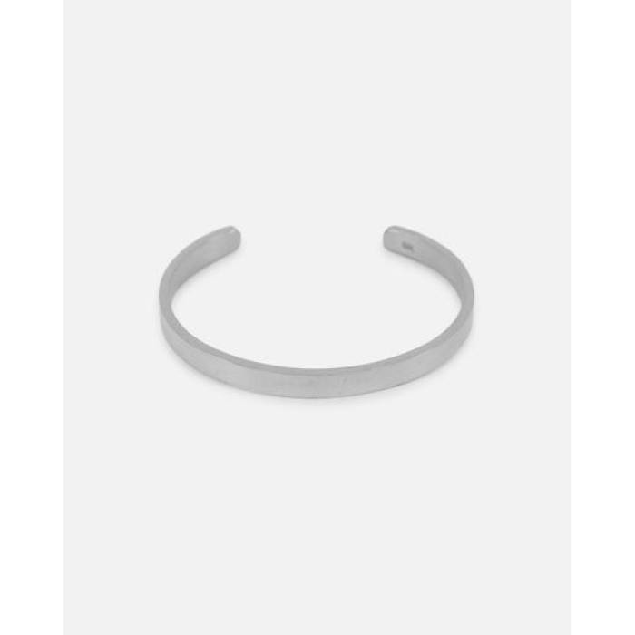 Saint Morta 【 6Mm Adjustable Open Cuff Bracelet Mens White Gold 】 ブレスレット メンズ 白色 ホワイト ゴールド