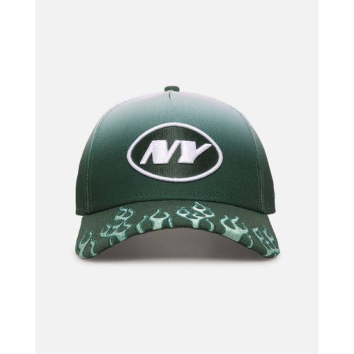 ニューエラ New Era 【 New York Jets 'Sundyed Flames' 9Forty A-Frame Snapback Mens Pine Green 】 jets ジェッツ Snapback スナップバック バッグ メンズ green 緑・グリーン