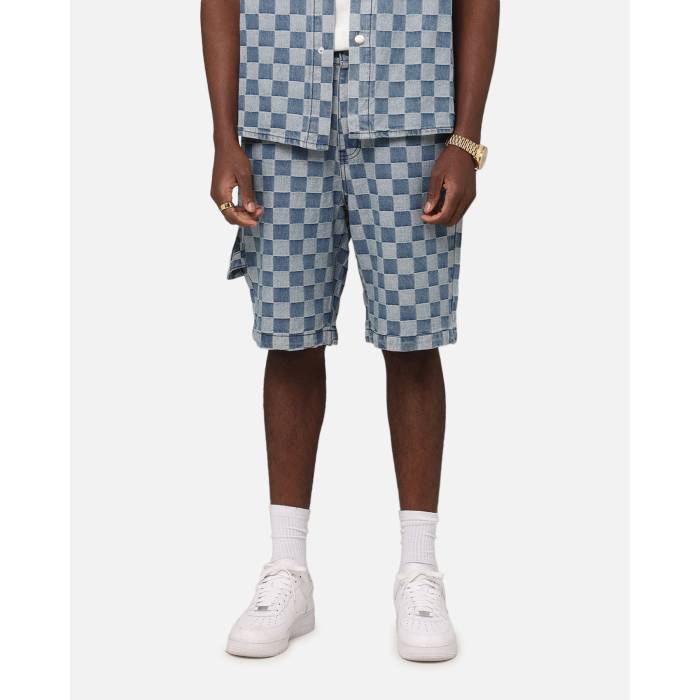 Xxiii 【 Checker Board Jort Mens Blue 】 メンズ 青味 青み
