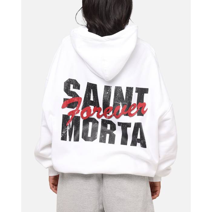 Saint Morta 【 Forever Boxy Hoodie Womens White 】 フーディー パーカー レディース 白色 ホワイト