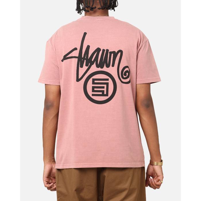 S Double 【 Shawn Dot T-Shirt Mens Rose 】 プルオーバー メンズ Rose さくら色