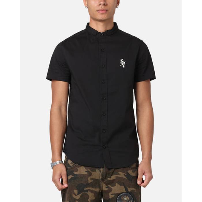 Saint Morta 【 Alpha Homora Slimfit Shirt Mens Black/Black 】 アルファ メンズ 黒色 ブラック