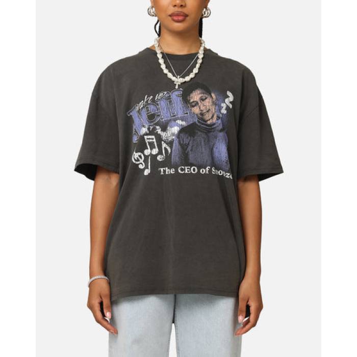 Goat Crew 【 X The Wiggles Wake Up Jeff Heavy T-Shirt Womens Black Wash 】 ティーシャツ レディース 黒いこと 黒いこと レディースファッション-Tシャツ・カットソー-トップス
