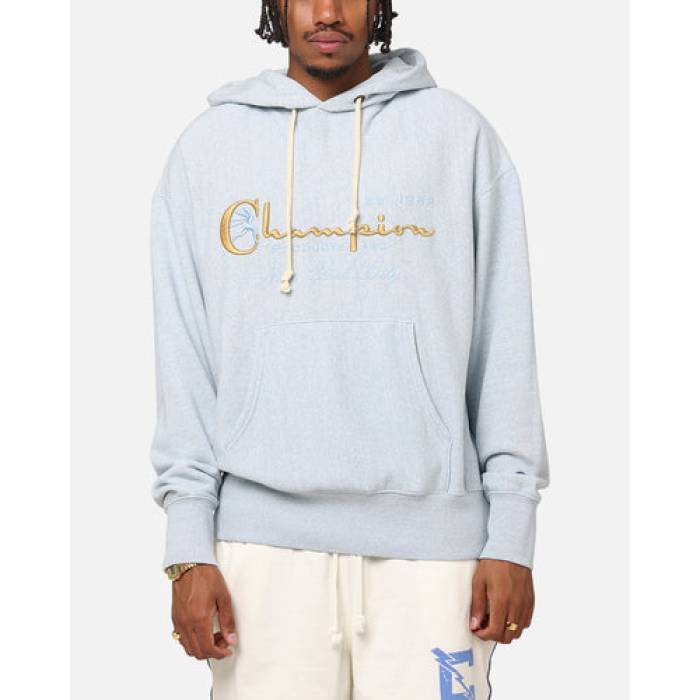 はやりっ児 Champion 【 Vintage Logo Sweatshirt Hoodie Ther Mens Oxford Grey Hea 】 vintage ビンテージ・ヴィンテージ ロゴタイプ 汗水 調教師 フーディー パーカー メンズ オックスフォード 薄墨色 グレ