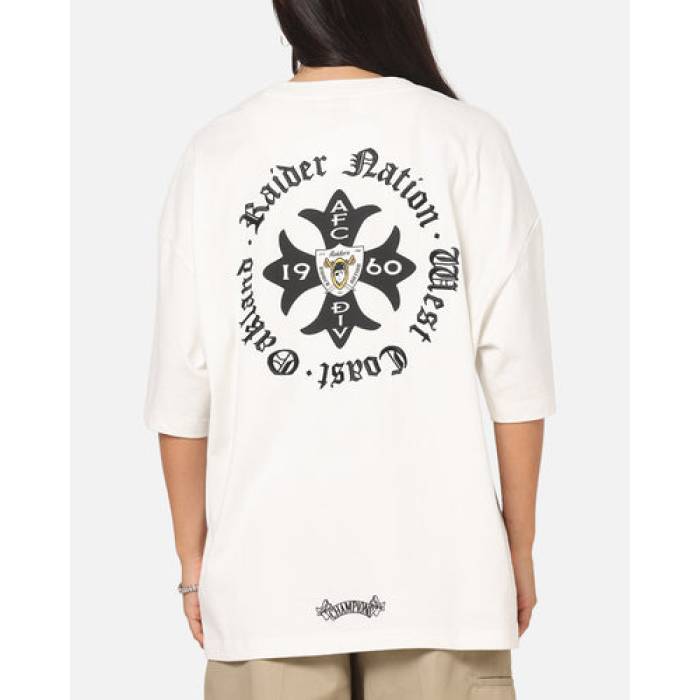 ミッチェル\u0026ネス Mitchell \u0026 Ness 【 Las Vegas Raiders Nation T-Shirt Womens Vintage White 】 ベガス レイダース プルオーバー レディース vintage ビンテージ・ヴィンテージ 白いこと 白いこと