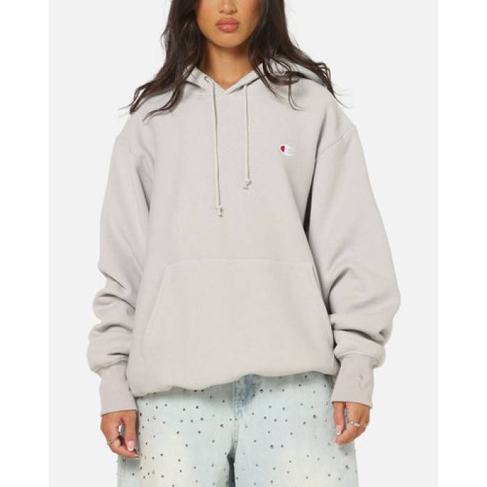 チャンピオン Champion 【 Reverse Weave Small C Hoodie Womens Grey 】 リベンジ フーディー パーカー レディース 灰色 グレー