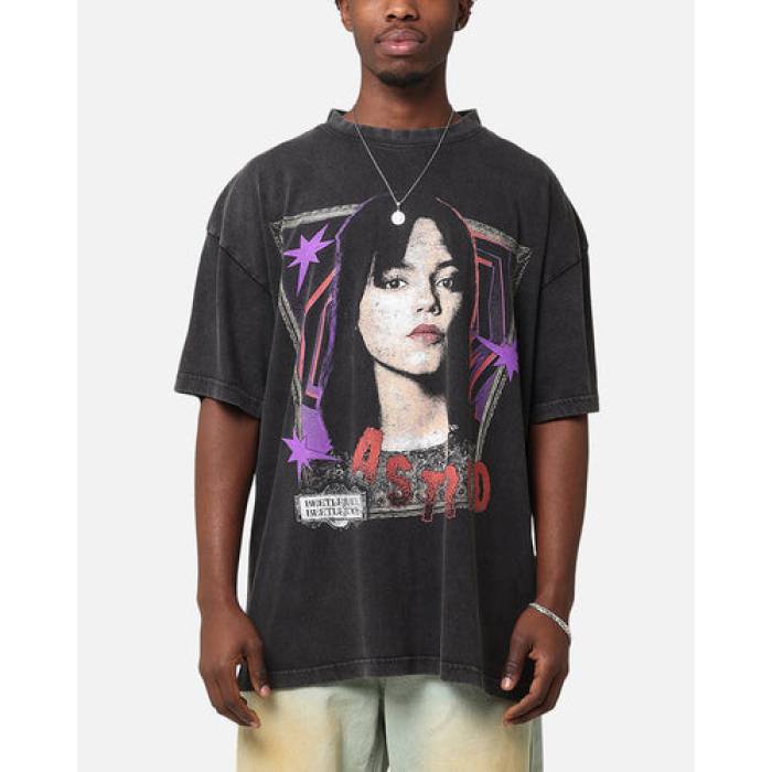 73Studio 【 X Beetlejuice Astrid Vintage T-Shirt Mens Black Acidwash 】 vintage ビンテージ・ヴィンテージ プルオーバー メンズ 黒いこと 黒いこと