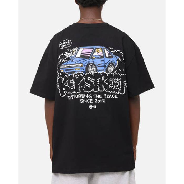 Key Street 【 X Frko Burner T-Shirt Mens Black 】 プルオーバー メンズ 黒いこと 黒いこと