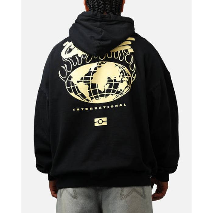 Carre 【 Passport Hoodie Mens Black 】 パスポート フーディー パーカー メンズ 黒色 ブラック