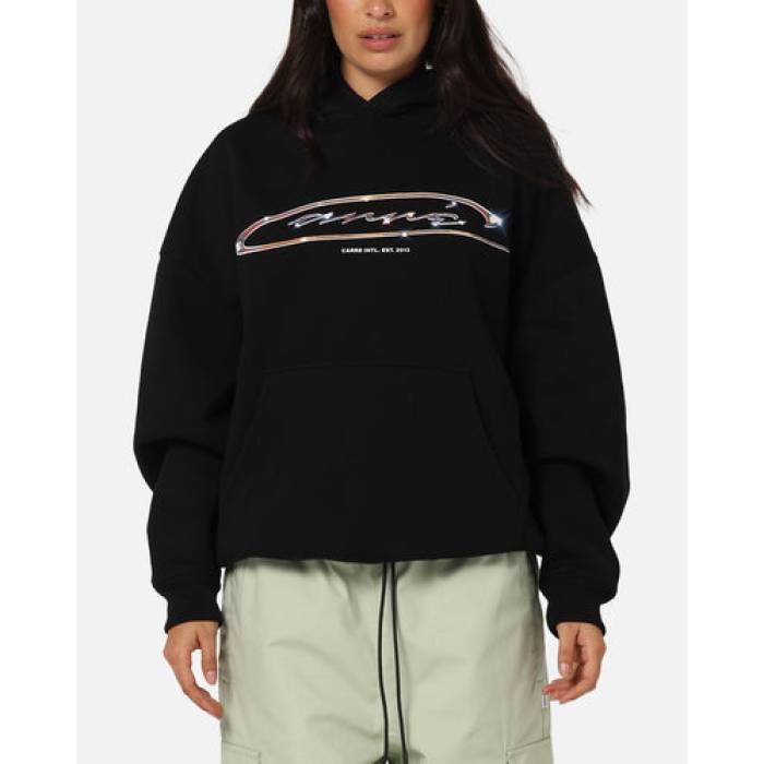 Carre 【 Cold Shine Hoodie Womens Black 】 フーディー パーカー レディース 黒いこと 黒いこと