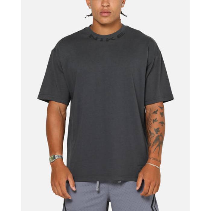 ナイキ Nike 【 Sportswear Collar Print T-Shirt Mens Anthracite 】 ティーシャツ メンズ